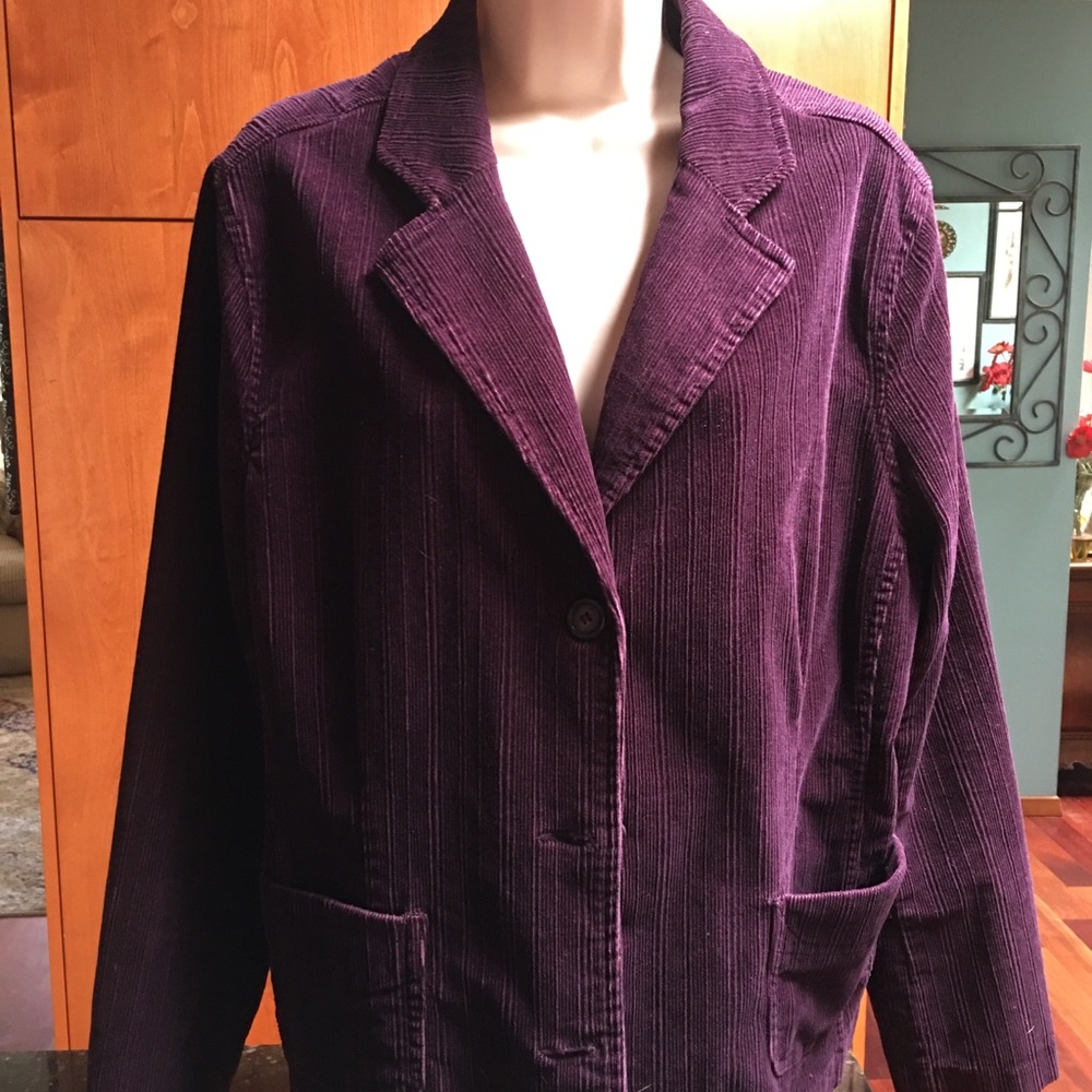Corduroy jacket egg plant color